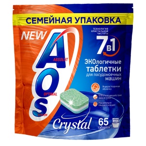 Таблетки для посудомоечных машин AOS Crystal, 65шт. (363-5), 6 уп.